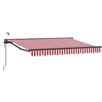 vidaXL Store électrique rétractable rouge, blanc, anthracite 3 x 2,5 m