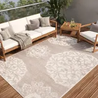 Tapiso Tapis PATIO Outdoor – Tapis pour balcons et terrasses, résistant aux intempéries et facile d'entretien, 300 x 400 cm
