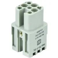 Harting Insert femelle Han 7D (F), connecteur Quick-Lock, 7 pôles + PE, 250V, 10A - 1 pièce