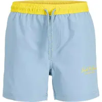 Jack & Jones Junior Shorts de bain 'JPSTMaui Archive' bleu clair / jaune foncé