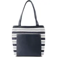 Tom Tailor Cabas 'Elodie' bleu foncé / blanc