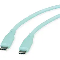 Roline Câble USB 2.0, type C-C, ST/ST, silicone, 60W, vert, 1 m