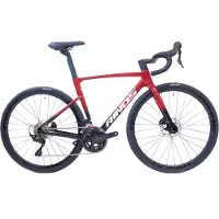RINOS Vélo de route en carbone Odin 4.0, groupe Shimano 105, couleur rouge et noir, taille XL