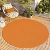 Tapiso Tapis d'extérieur MONO, rond, moderne, uni, pour l'intérieur et l'extérieur, OEKO-TEX, 120 x 120 cm