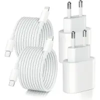 No Brand MEVRONISSHOP-Chargeur iPhone 2Pack, Chargeur Rapide de 20W Adaptateur Apple MFi Certifié avec Câble de Charge Rapide USB C vers Lightning de 2 Mètres Cordon de Charge Compatible avec iPhone 14 13 12