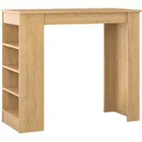 Hannah Home Table de bar en bois "Swallow" 117 x 54 x 101,8 cm - Chêne saphir