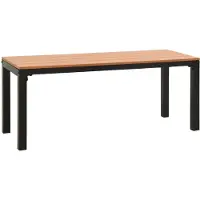 Helloshop26 Banc De Jardin Meuble De Patio D'extérieur Terrasse 110 X 39 X 45 Cm Acier Et Wpc Marron Et Noir 02_0011163