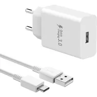 KALANKA -Chargeur Type C Charge Rapide Compatible avec Samsung Galaxy A17 A16 A15 A14 5G A56 A55 A54 A36 A35 A26 A25 Telephone Portable S25 S24 S23 S22 S21 Fe Adaptateur Secteur USB-C pour Xiaomi Goog