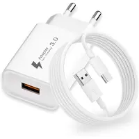 KALANKA -Chargeur USB Rapide 18W avec Câble USBC 2M pour Samsung Galaxy A15/A53/A13/A14/A16/S10/S9/S8/A32/A21S/A53/S23/S22/S21, Xiaomi, iPhone 15 16 17 Pro Max, QC 3.0 Chargeur USBC Rapide Adaptateur