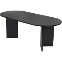 Hannah Home Table à manger en bois "Sabella" 200 x 90 x 75 cm - Bois Noir