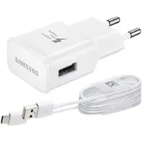 Samsung CHARGEUR CABLE CORDON D'ALIMENTATION PRISE USB TYPE-C OriginAL BLANC Galaxy A3 A5 A7 2017