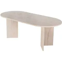 Hannah Home Table à manger en bois "Sabella" 200 x 90 x 75 cm - Travertin