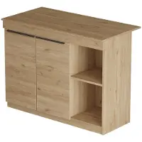 Hannah Home Table de cuisine en bois "Siven" - 120 x 60 x 88 cm - Marron