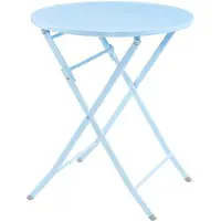 Helloshop26 Table De Jardin Pliante 71 X 62 Cm Bleu Ciel 03_0011035