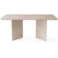 Hannah Home Table à manger en bois "Lizzard" 180 x 90 x 77 cm - Travertin