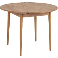 Hannah Home Table à manger extensible en bois "Viona" 100 x 100 x 75 cm - Pin atlantique