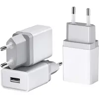 No Brand MEVRONISSHOP-Chargeur USB 12W (5V/2,4A) Paquet de 3 Bloc Prise USB Adaptateur USB Chargeur Murale USB Prise Secteur USB Chargeur Universel Compatible avec iPhone Samsung Huawei Xiaomi Chargeur Teleph