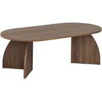 Hannah Home Table basse en bois "Melina" 120 x 60 x 40 cm - Noyer