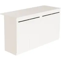 Hannah Home Table de cuisine en bois "Lark" - 160 x 60 x 90 cm - Blanc