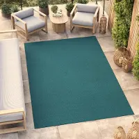 Tapiso Tapis d'extérieur MONO Modern Bleu Intérieur/Extérieur ÖKO-TEX 160 x 220 cm