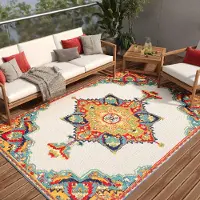 Tapiso Tapis PATIO Outdoor – Tapis pour balcons et terrasses, résistant aux intempéries et facile d'entretien, 120 x 170 cm