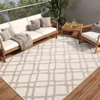 Tapiso Tapis PATIO Outdoor – Tapis pour balcons et terrasses, résistant aux intempéries et facile d'entretien, 200 x 300 cm