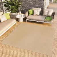 Tapiso Tapis d'extérieur , modèle carré MONO, style moderne, uni, pour l'intérieur et l'extérieur, Oeko-Tex, 120 x 120 cm