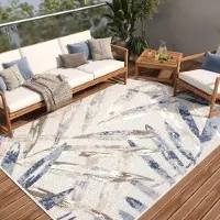 Tapiso Tapis PATIO Outdoor – Tapis pour balcons et terrasses, résistant aux intempéries et facile d'entretien, 80 x 150 cm