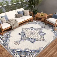 Tapiso Tapis PATIO Outdoor – Tapis pour balcons et terrasses, résistant aux intempéries et facile d'entretien, 200 x 300 cm
