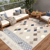 Tapiso Tapis PATIO Outdoor – Tapis pour balcons et terrasses, résistant aux intempéries et facile d'entretien, 140 x 200 cm