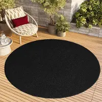 Tapiso Tapis d'extérieur MONO, rond, moderne, uni, pour l'intérieur et l'extérieur, Oeko-Tex, 240 x 240 cm