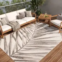 Tapiso Tapis PATIO Outdoor – Tapis pour balcons et terrasses, résistant aux intempéries et facile d'entretien, 200 x 300 cm