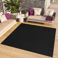 Tapiso Tapis d'extérieur , modèle carré MONO, style moderne, uni, pour l'intérieur et l'extérieur, OEKO-TEX, 200 x 200 cm