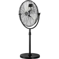 SucceBuy Ventilateur sur pied 560mm, 3 vitesses, hauteur réglable 115-147cm