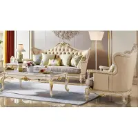 AEA Canapé en cuir Ensemble de canapé classique 2pcs 31 sièges ensemble complet canapé