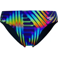 Speedo Allover Digital 8cm Swimming Brief Bleu UK 30 Homme