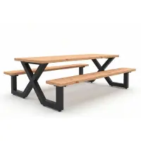 Exit Table de Pique-Nique X-235 – 8 Personnes – 235cm – en Bois Jardintafel – Résistant