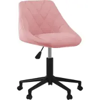 Syfax Chaise pivotante de salle à manger Rose Velours