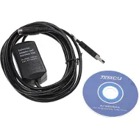 VHBW Câble de programmation PLC compatible avec Mitsubishi MELSEC FX3GA, FX2N, FX3U système de contrôle - Câble de connexion avec CD dont pilote, 3 m
