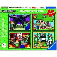 Ravensburger Puzzle Minecraft 4 x 100 pièces