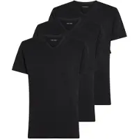 Calvin Klein Lv00nb4186 Short Sleeve V Neck Base Layer 3 Units Marron 3XL Homme