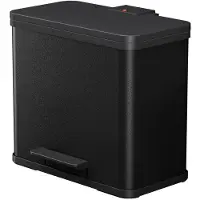 Hailo 0630-260 poubelle à pédale Öko duo plus L, 17+9 L, noir