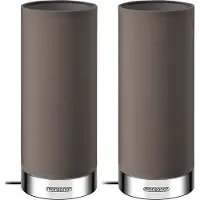 Monzana 2x Lampe de table Golau taupe tactile