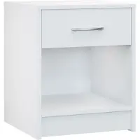 Casaria Table de nuit Hamburg blanc 50x40x35cm