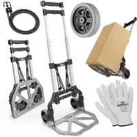 Gardebruk Diable Argent/Noir Aluminium 80kg réglable en hauteur