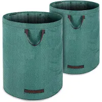 Gardebruk 2x Sacs de déchets de jardin vert 280 L, charge max 50 kg et 3 poignées par sac