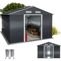 Gardebruk Abri de jardin anthracite en métal 312x257x177,5cm