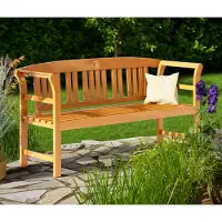 Deuba Banc de jardin ROSE 157x45x82cm - Bois d'Eucalyptus