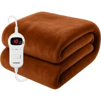 Monzana Couverture chauffante 9 niveaux - 180x130cm - Brun