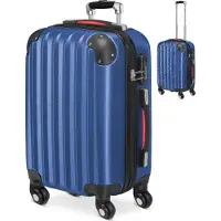 Monzana Valise rigide bleu M 33,5x20x50cm bagage avec cadenas